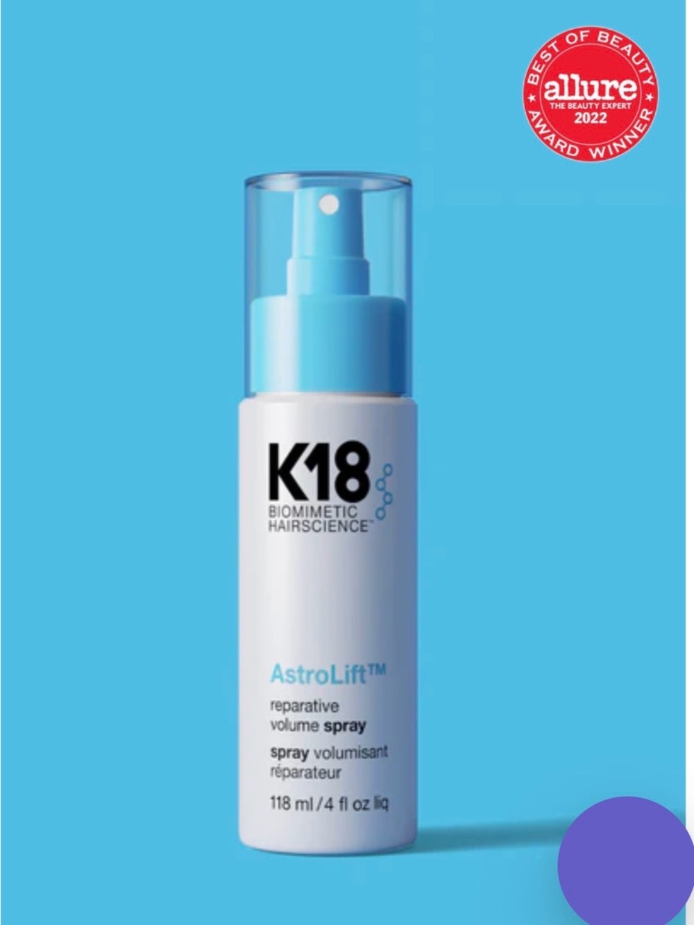 K18 AstroLift Reparative Volume Spray — Blue